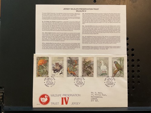 Jersey fdc 1984 wildlife - jersey,